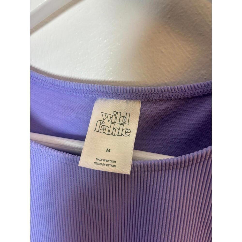 Wild Fable Crewneck Ribbed Cropped Top Size Medium - Picture 3 of 7